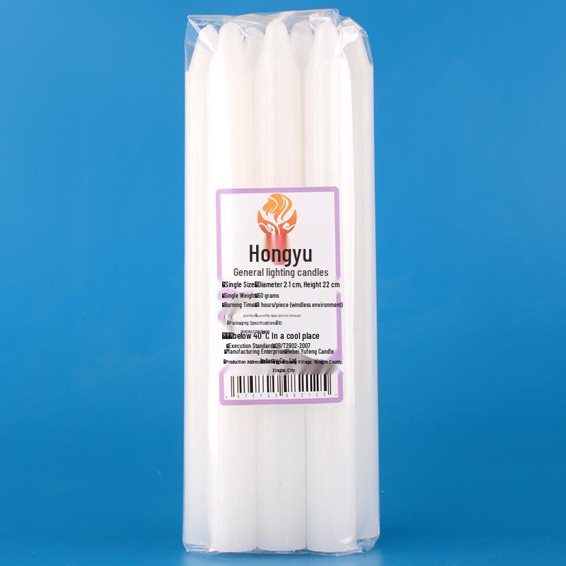 Smokeless Deodorizing White Candles for Power Outages and Buddha Offerings