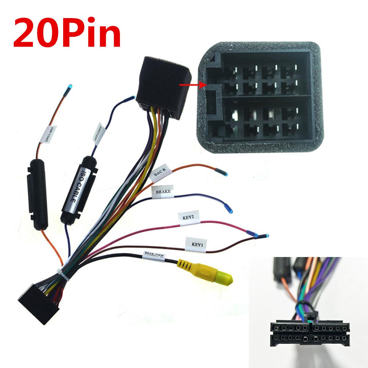 

20-Pin Car Stereo ISO Wiring Harness