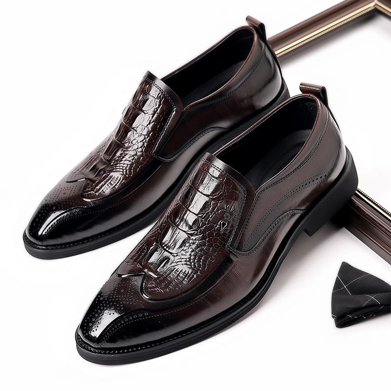 Luxury Brand Men's Business Dress Shoes Pointed Men's Low Top Shoes Groom's Wedding Shoes Versatile High-end Free Delivery