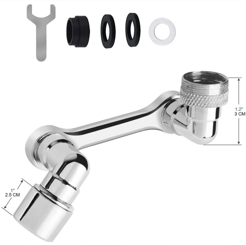 1080° Universal Rotation Faucet Extender Dual Mode Sprayer Head Kitchen Robot Arm Extension Taps Bathroom Swivel Faucet
