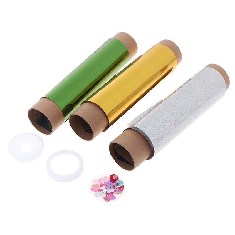 Kendin Yap Renkli Dönen Kaleydoskop Kitleri Bilim Eğitici El Sanatları Çocuk Oyuncakları