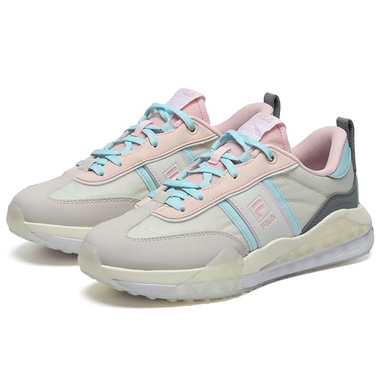 FILA Brick Retro Sports Low-Top Lifestyle Shoes Women sneaker Gray Blue Pink F12W231125FSB