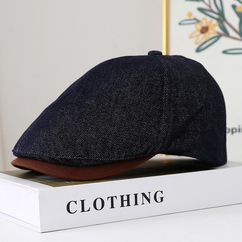 Spring and Autumn retro simple forward hat fashion British style newsboy hat street art elegant versatile cap