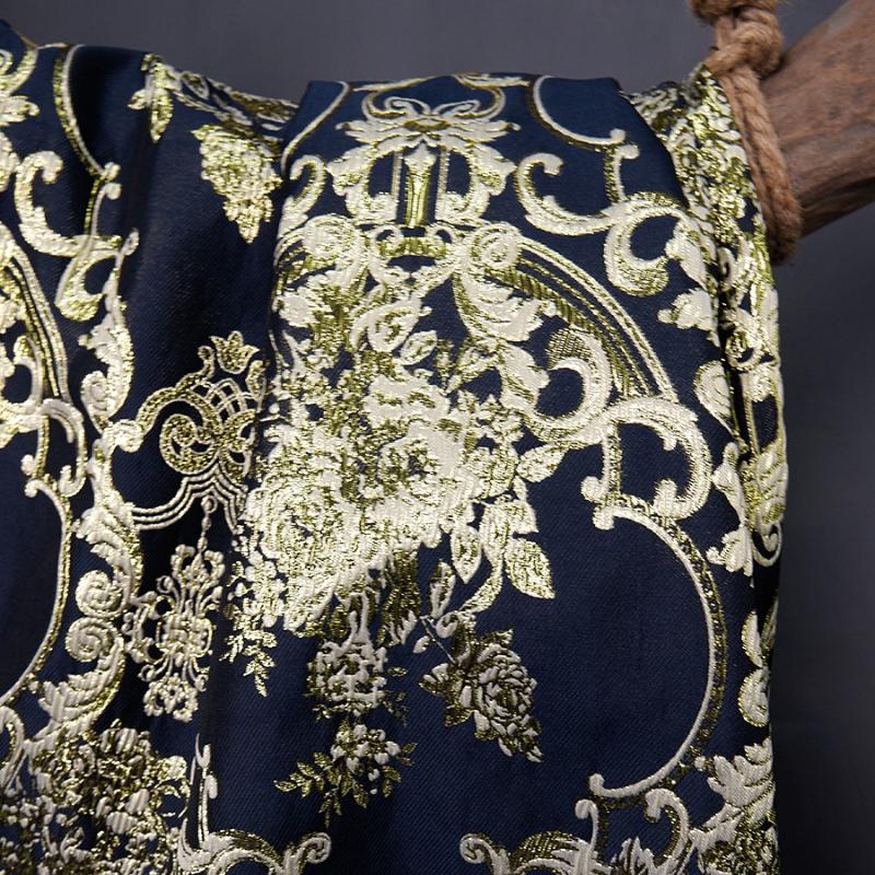 Europäischer Glänzender Seidenjacquardstoff mit dreidimensionaler Texturprägung Retro-Stil für DIY-Nähen Formelle Kleider Bekleidung