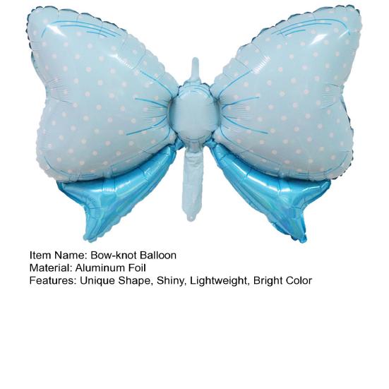 10Pcs Bow-knot Balloons Creative Shape Vibrant Color Stunning Visual Effect Anti-explosion Extra-large Shiny Bow-knot Party Balloons Decorations