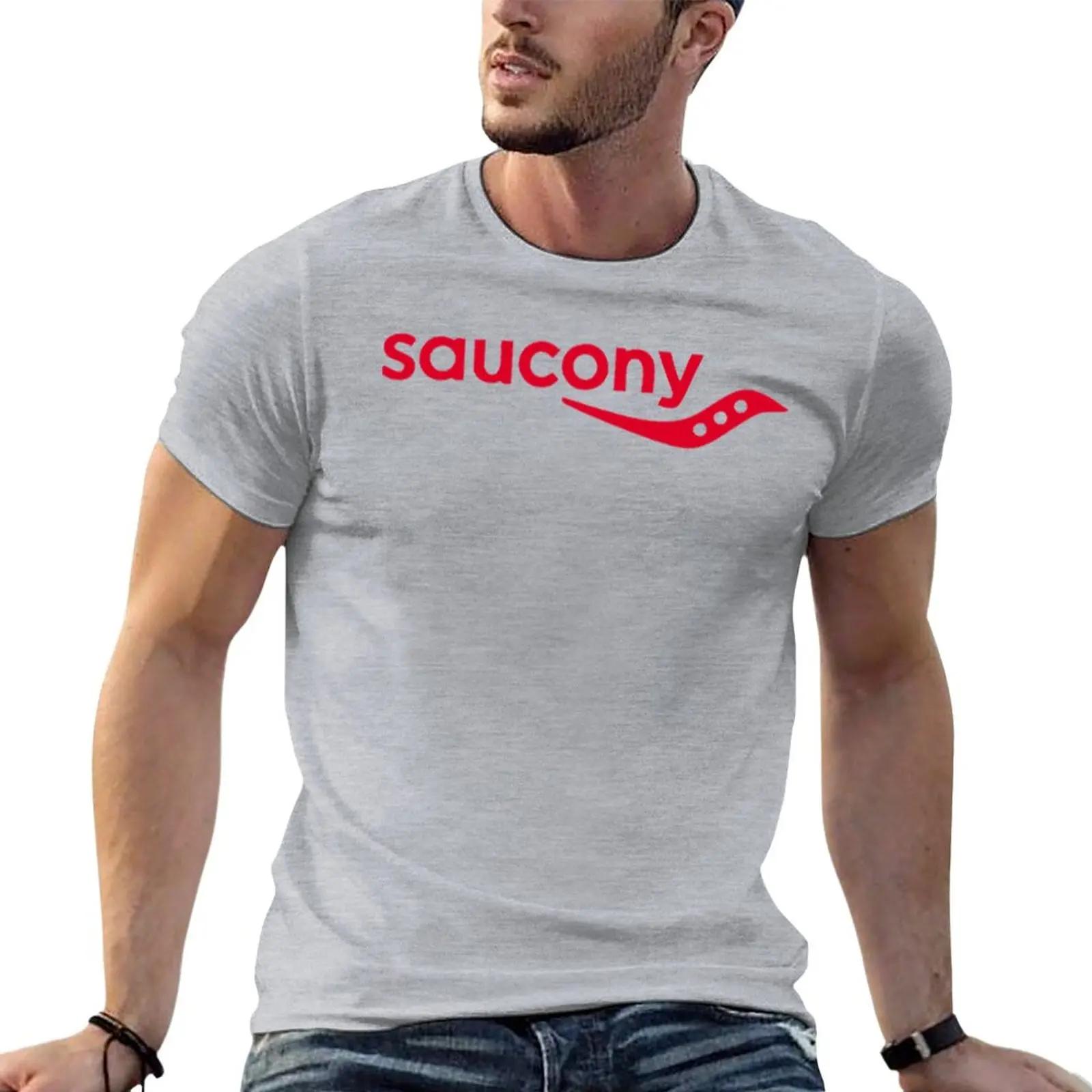 XIXI Fashion Nieuw Saucony Logo T-shirt T-shirt kort effen t-shirt esthetische kleding zomerkleding Heren katoen 4XL