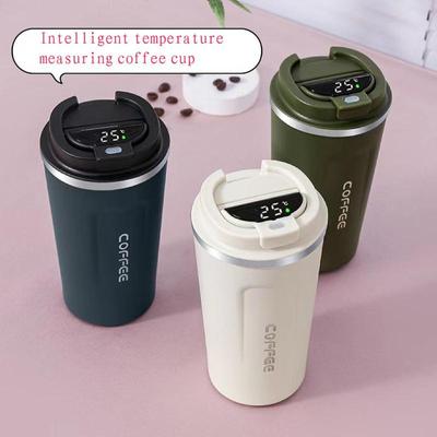 Intelligent Temperature Measuring Cup Stainless Steel Coffee Cup Double-layer Vacuum Insulation Cup Water Cup Vehicle Water Cup Intelligent Coffee Cup