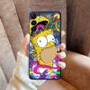 Black Soft Phone Cover Case for Samsung Galaxy A32 A25 A71 A41 A35 A26 A72 A24 A55 A36 A23 A53 A51 A73 A22 A52 Funny Homer