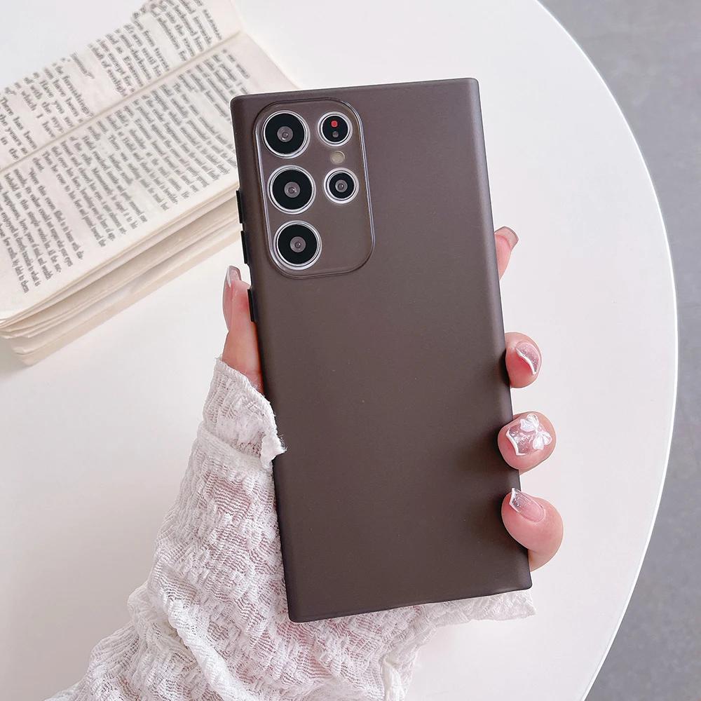 0.3mm Ultra Thin Silicone Soft Case For Samsung Galaxy S25 S24 Ultra S23 S22 S21 Plus Note 20 A52 A53 Matte Transparent Cover