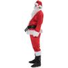 5Pcs S-3XL Adult Christmas Santa Claus Costume For Men&Women Santa Claus Role Cosplay Fancy Dress Suit With Wig Beard Outfit New