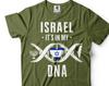 Israelische Flagge DNA-Shirt: Israel Patriotisches Unisex-T-Shirt