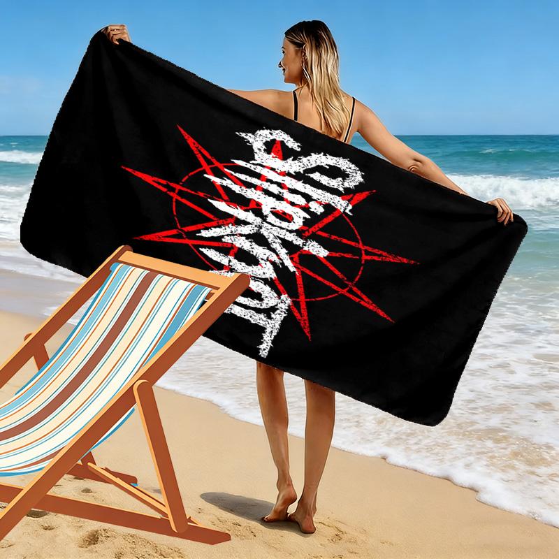 Slipknot: Chaos Rebellion Strandtuch weich Tragbar für Reisen Absorbierendes Badetuch schnelltrocknendes Badetuch Schwimm-Druck Reise- und Urlaubstücher
