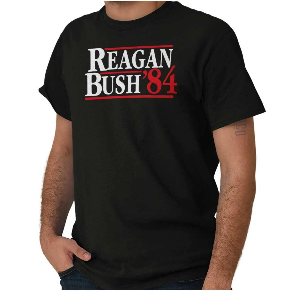 Ronald Reagan George Bush 1984 Vintage Retro Womens or Mens Crewneck T Shirt Tee XXXXL