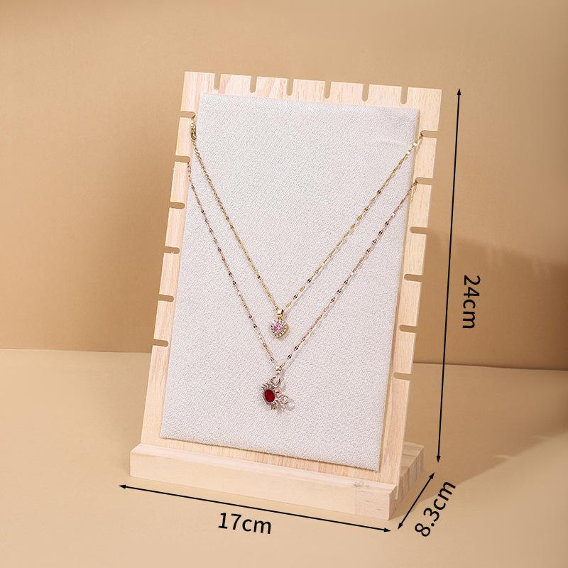 Solid Wooden Necklace Frame Fashion Jewelry Display Frame Pendant Support Jewelry Display Props