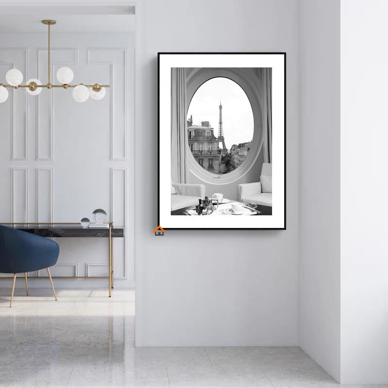 Fashion Woman Black White Paris Landscape Poster Love Quote Decorative Paintings Canvas Wall Art Pictures Room Modern Home Decor