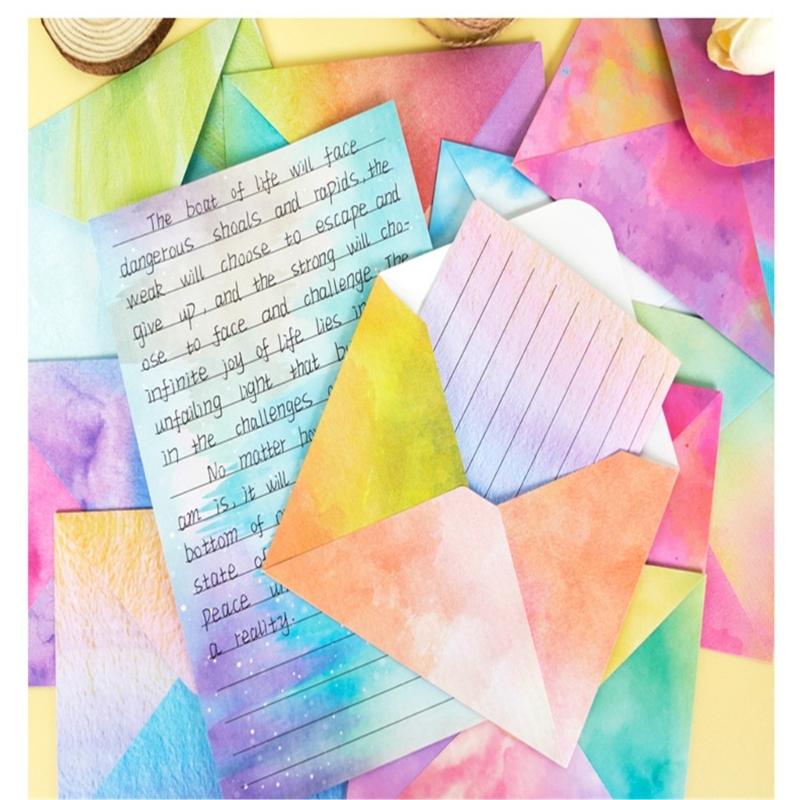 Vintage Paper Stationery Set 50 Letter Paper Lined Sheets 50 Matching Envelopes 60 Sealing Label Sticker for Wedding