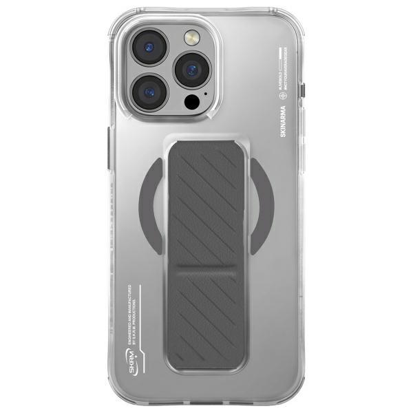 Skinarma Etui Axon Iphone 16 Pro 6.3    Magnetic Charging + Grip Stand Titanium