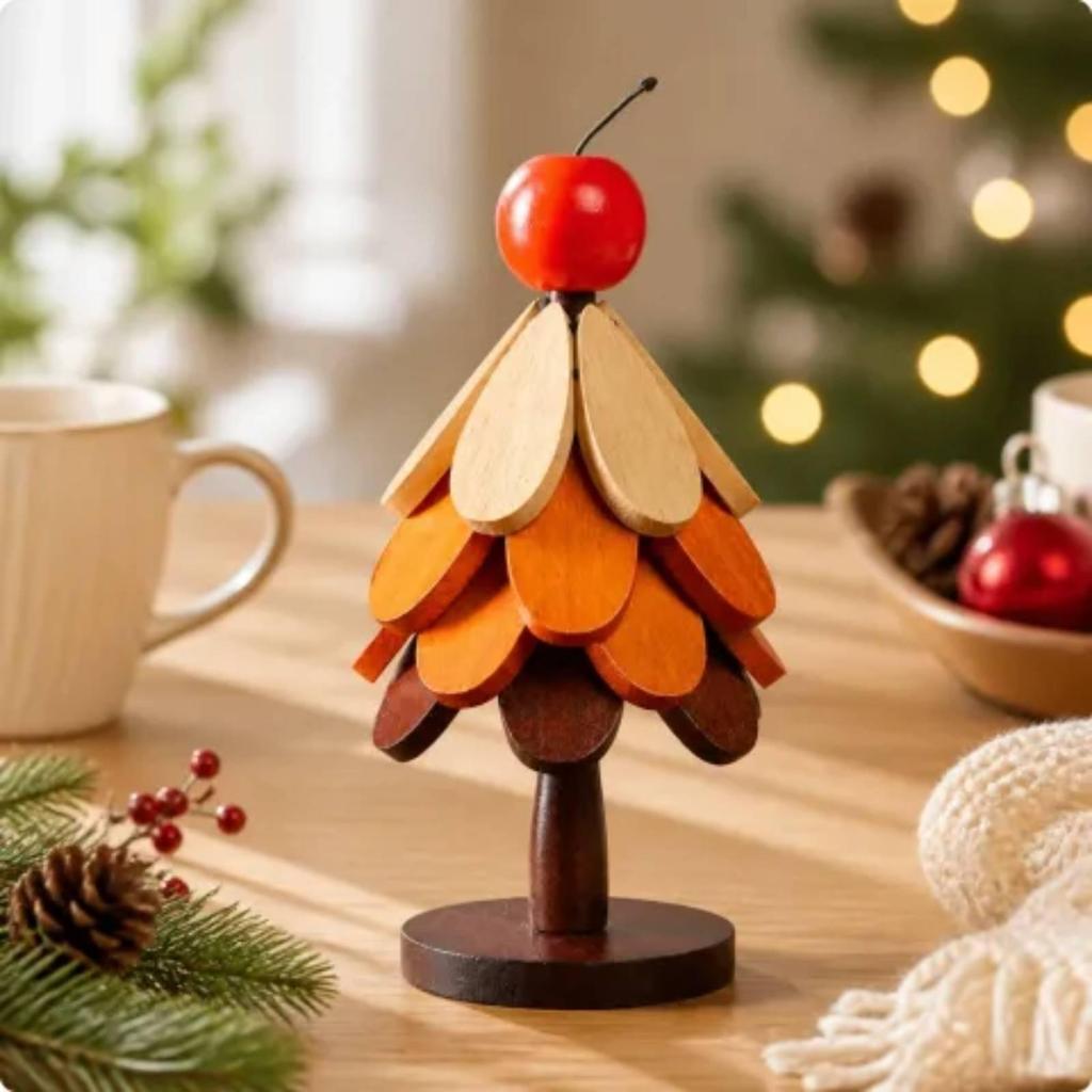 Christmas TreeShaped Wooden Pad AllPurpose Conifer with Layered Panels Easy to