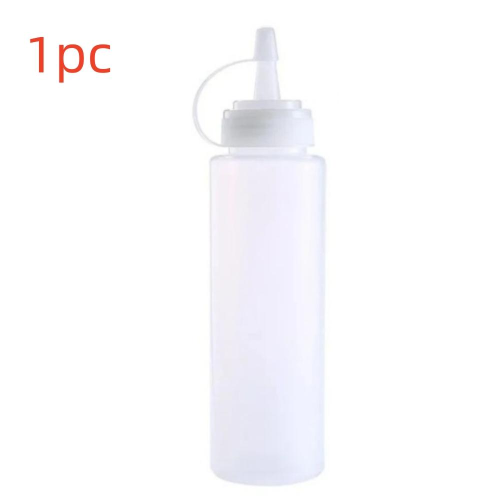 1/3/6pcs Squeeze Sauce Bottles Condiment Squeeze Bottle with Cap for Ketchup Salad dressing Mustard Olive Oil set Kitchen Tools