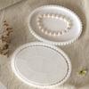 Creative Silicone Dish Coaster Mold Stylish Oval Striped Resin Mold For Artistic DIY Projects And Trinket Storage