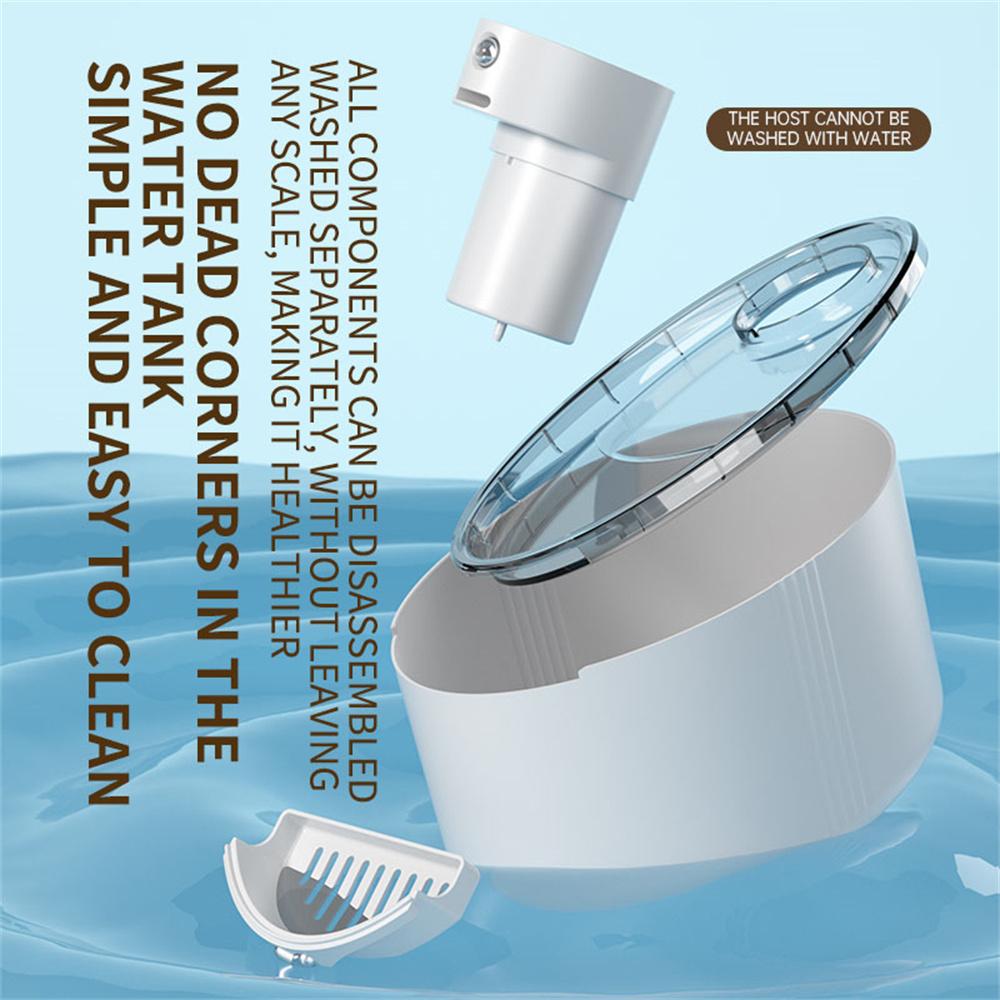 2.5L Wireless Cat Water Fountain Battery Operated Automatic Pet Water Fountain With Motion Sensor Dog Cat Water Dispenser Bowl