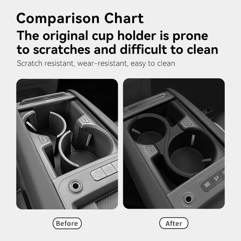 Central Console Drink Holder for EV9 2026-25 Car, Anti-Skid Storage Tray Box Organizer, Auto Interior Gadget