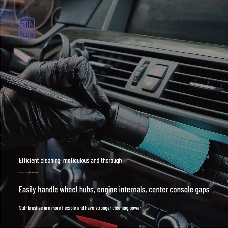 Car Detailing Nylon Brush for Wheels, Tires, Interior, and Emblems