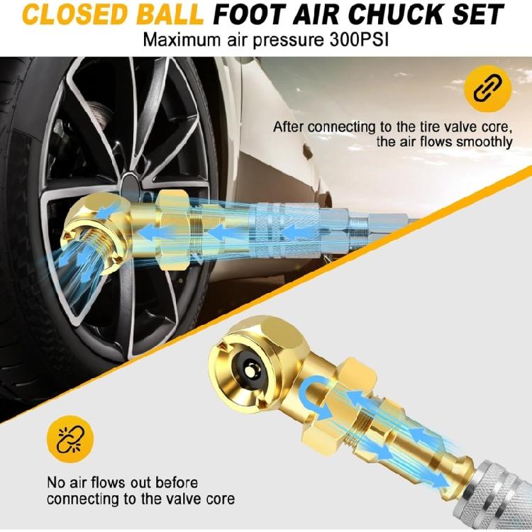 Universal Brass 1/4NPT Quick Disconnect Air Coupler Nozzle Effortlessly Installation Secure Seal for Car Tire Accessorie