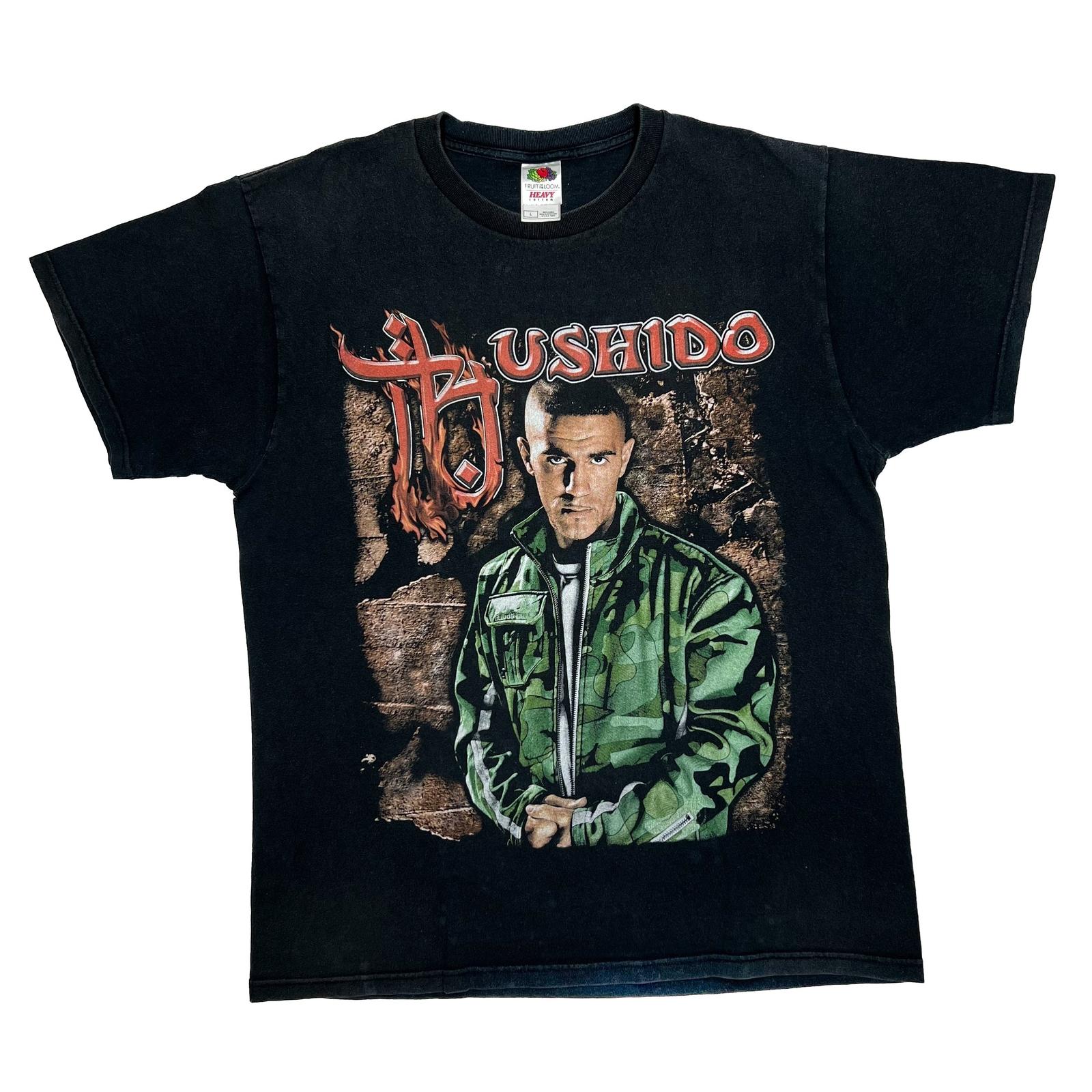 BUSHIDO Graphic Spellout German Gangsta Rap Hip Hop Music Band T-shirt Large M