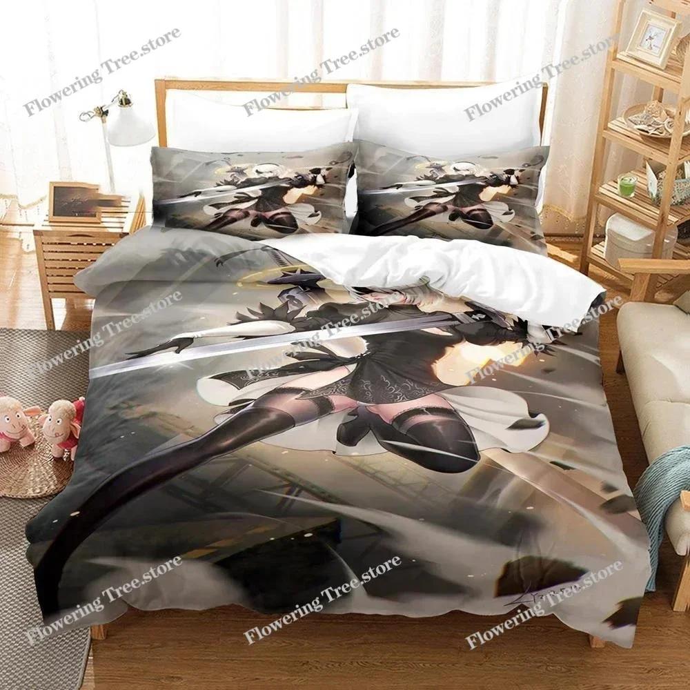 3D Printed NieR Automata Bedding Set Duvet Cover Bedroom Comforter Covers Single Twin King Size Quilt Cover Home Textile