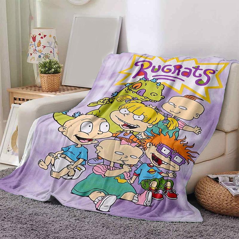 1pc Rugrats Home Decor Blanket: A Cozy Flannel Throw for Bedroom, Living Room, Travel, Camping, Car, Beach, Office Naps, Perfect Gift, Ideal Outdoor R