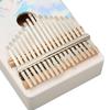 Shanrya Kalimba Thumb Piano 17 Keys Alloy Steel Bar Stress Relief Family Easy Operation