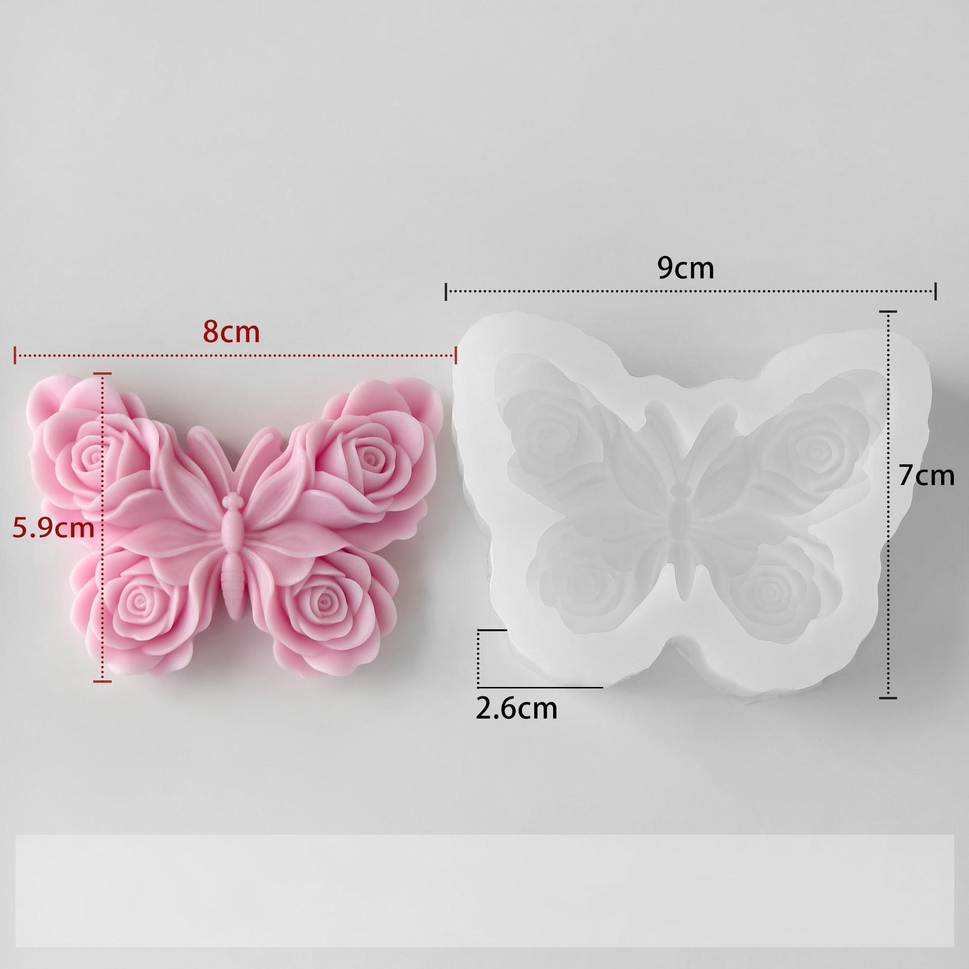 Diy Resin Mold Flexible Silicone Craft Mold Butterfly Silicone Mold Non-Stick For Soap Crafting Polymer Clay Projects Diy Resin