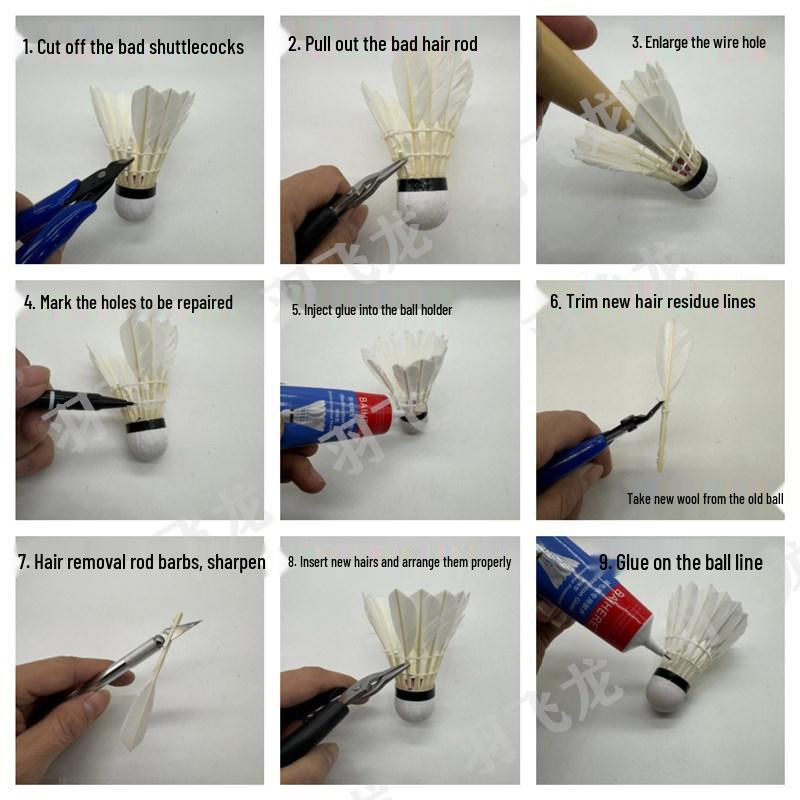 Original Brand Badminton Repair & Modification Kit with Tutorial Video - Reusable, Durable, Cost-Effective