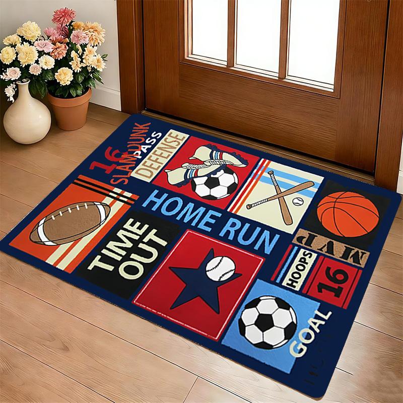 Sports Theme Living Room Nonslip Area Rug Soft Carpet For Bedroom Game Playroom Sofa Office Home Decor Doormat Christmas Gift C930778