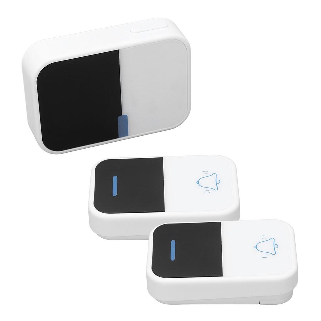 Self Generating Wireless Doorbell 38 Melodies 3 Volumes Waterproof Caregiver Pager AC