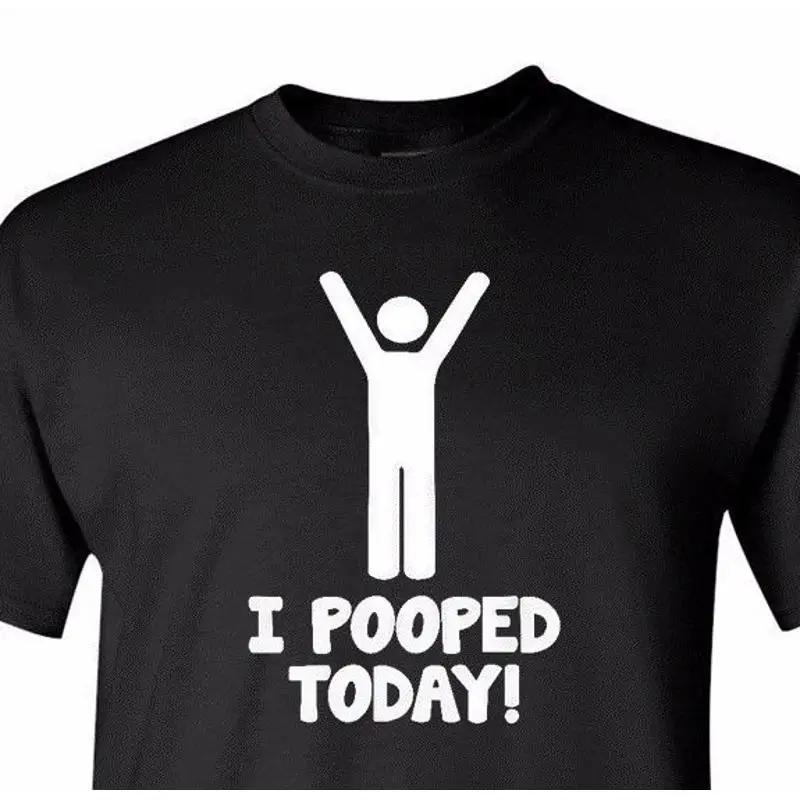 I Pooped Today Funny T Shirt Stick Figure Proud Poopers Dirty Humor