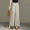 Women's Casual Black High Waist Wide Leg Pants With Pockets