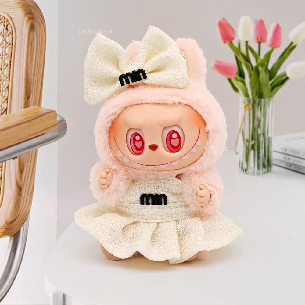 

Labubu Doll Clothes Set: Princess Dress, Overalls, and Hat for First & Second Generation Dolls Black Mini