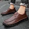 Spring Autumn New Men's Genuine Leather Casual Shoes Handmade Soles Oxford Shoes Men's Outdoor Hiking Shoes Free Delivery