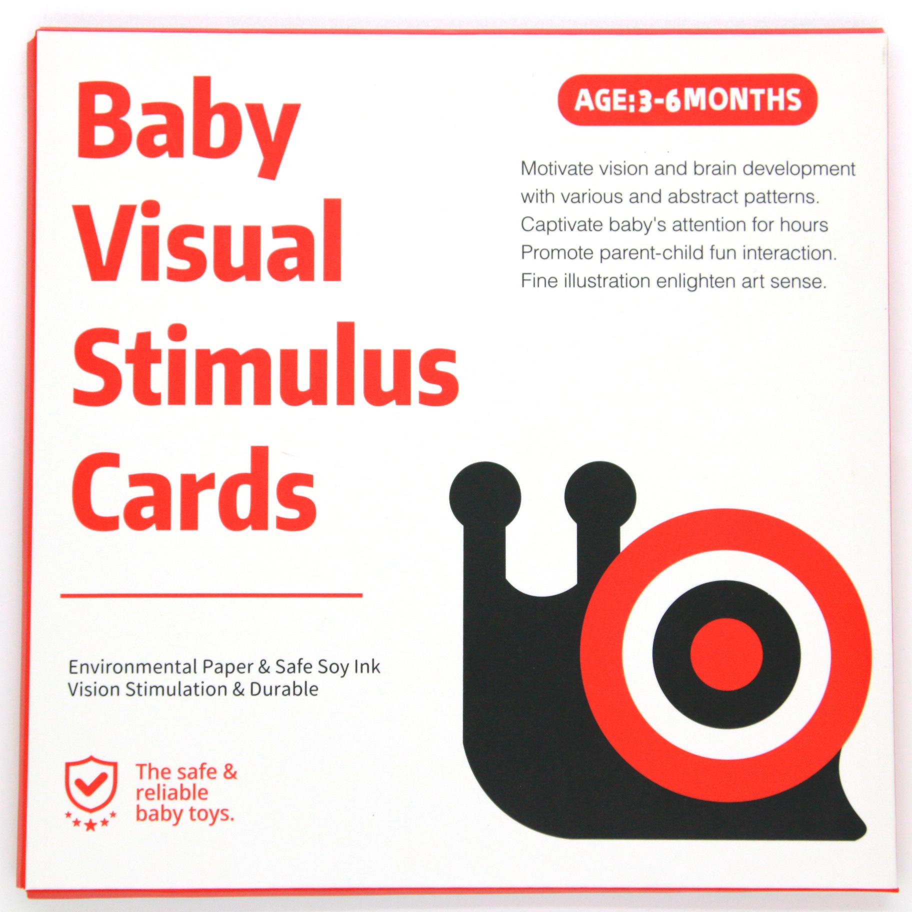 Baby Visual Stimulation Cards: Early Education Black & White Tracking and Color Cards