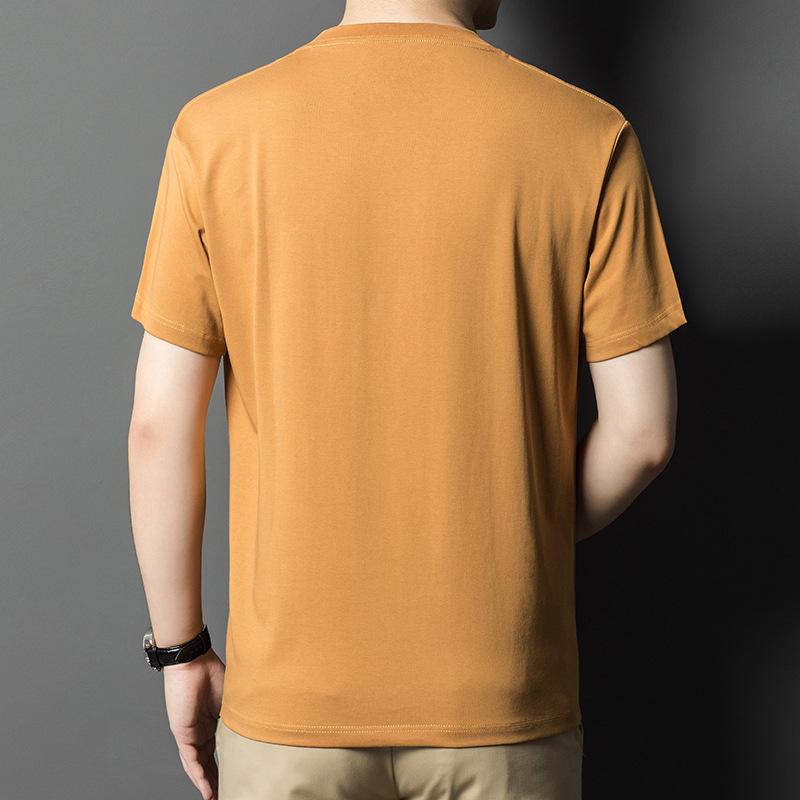 Volné pánské tričko s krátkým rukávem, nový letní styl, móda pro mladé a středního věku, korejský styl, kulatý výstřih, univerzální topy a mikiny