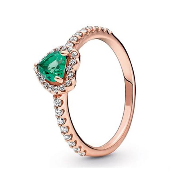 Original 925 Silver Women Finger Rings for Women Silver Colorful Heart Zirconia Stone Daisies Stars Trinkets