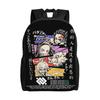 Demon Slayers Backpack for Women Men Waterproof College School Kokushibo Bag Printing Bookbag