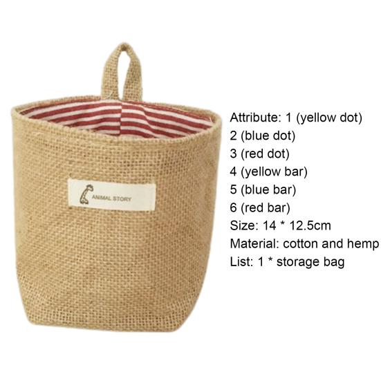 Aufbewahrungstasche, zusammenklappbar, schöner Mini-Aufbewahrungskorb aus Baumwollleinen für den Haushalt