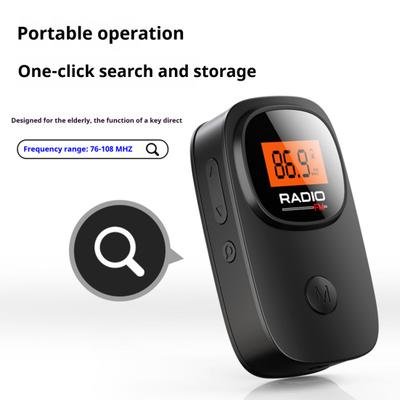 Rádio Portátil de Bolso com Fone de Ouvido Operado por Bateria Mini Rádio Digital Portátil com Sintonia Clip Conveniente Rádio FM
