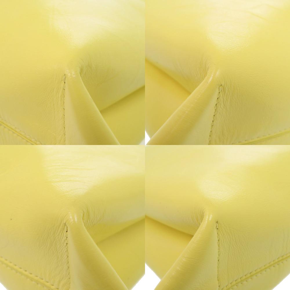 Used AUTHENTIC JIL SANDER Shoulder Bag Yellow Leather