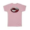Lips Greenlandic Flag Greenland Expat Country For Her Unisex T Shirt