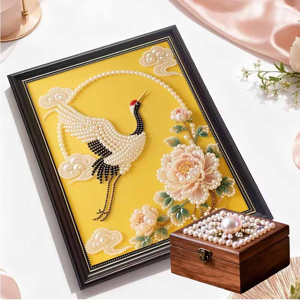 Pearl Swan DIY Diamond Art Kits 15.7x19.6inch Gem Art Diamond Painting Kits Without Frame for Adults Gift Idea Home Wall Decor