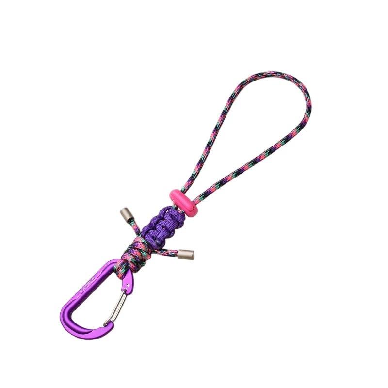 Handmade Paracord Woven Bottle Hook Buckle Outdoor Hiking Camping Tactical Multi-function Sling Carabiner Backpack Accessories 4